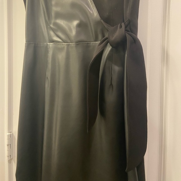 NWOT - INC - Mixed Media Faux Wrap Tie Front Dress - Picture 9 of 15